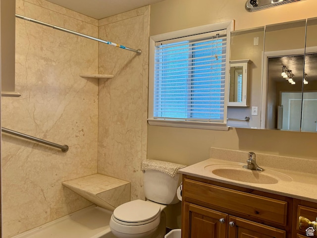 186 S 100 E St E, Laketown, UT 84038 - full bathroom featuring toilet, walk in shower, and vanity