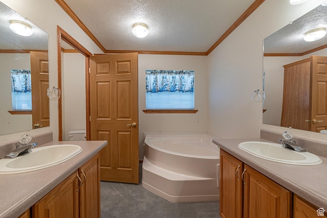 80 E 300 N Unit 3, Preston, ID 83263 - full bath with a sink, crown molding, a textured ceiling, and a bath