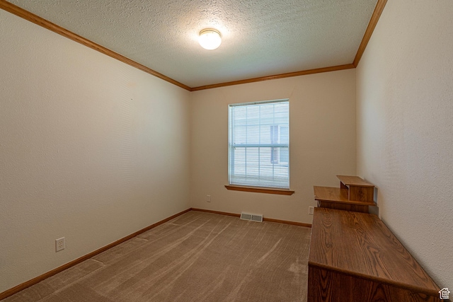 80 E 300 N Unit 3, Preston, ID 83263 - carpeted spare room featuring baseboards, ornamental molding, visible vents, and a textured ceiling
