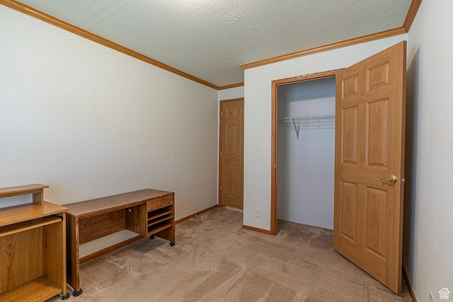 80 E 300 N Unit 3, Preston, ID 83263 - unfurnished bedroom featuring a closet, crown molding, and light colored carpet