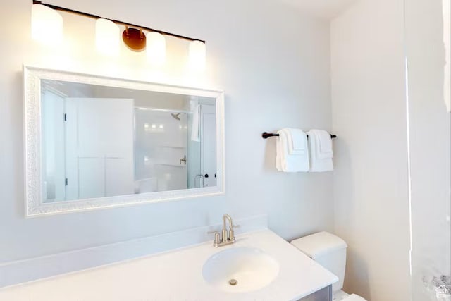2216 S Beachcomber Ln, Garden City, UT 84028 - bathroom with a shower, toilet, and vanity