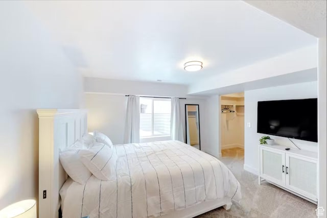 2216 S Beachcomber Ln, Garden City, UT 84028 - bedroom featuring a walk in closet, light colored carpet, and baseboards