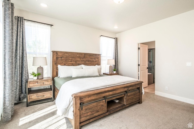 581 W Cypress Umber Dr Unit 34, St George, UT 84790 - bedroom featuring light colored carpet, baseboards, and recessed lighting
