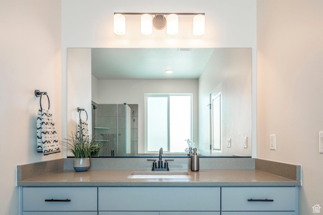 581 W Cypress Umber Dr Unit 34, St George, UT 84790 - bathroom with vanity and a stall shower