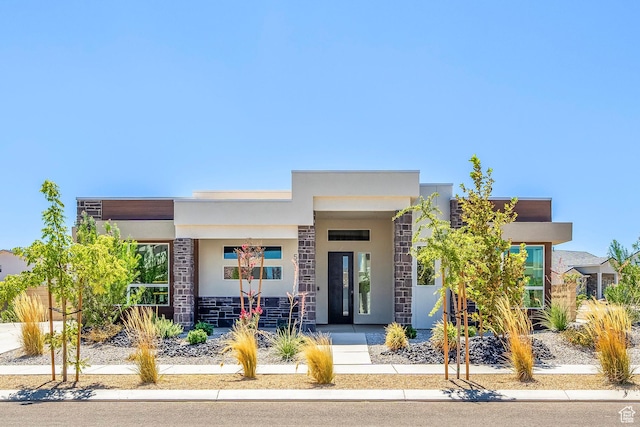 581 W Cypress Umber Dr Unit 34, St George, UT 84790 - view of front of home with stucco siding and stone siding