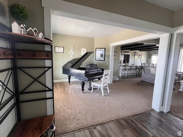 1579 N 2200 E, Preston, ID 83263 - sitting room featuring carpet floors, baseboards, and wood finished floors