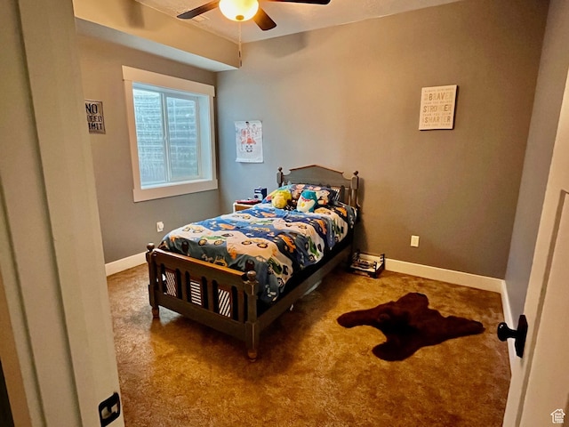 1579 N 2200 E, Preston, ID 83263 - carpeted bedroom with baseboards and ceiling fan