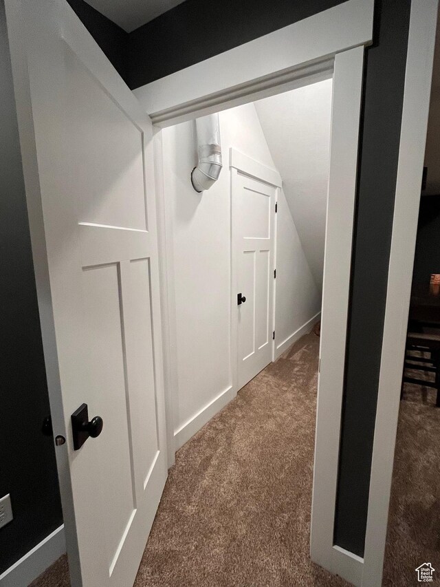 1579 N 2200 E, Preston, ID 83263 - corridor with carpet flooring and vaulted ceiling