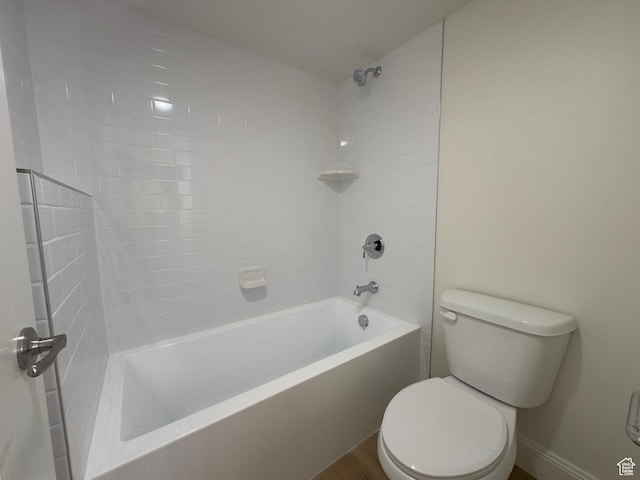 16 W 650 N Unit 1, Salem, UT 84653 - full bath featuring toilet, tub / shower combination, baseboards, and wood finished floors