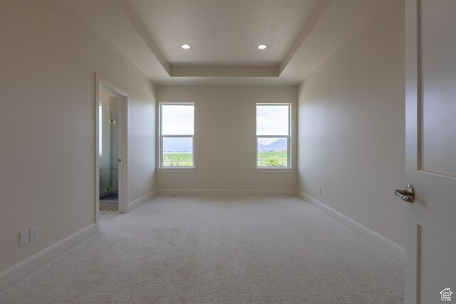 52 W 650 N Unit 3, Salem, UT 84653 - spare room featuring light carpet, recessed lighting, a raised ceiling, and baseboards