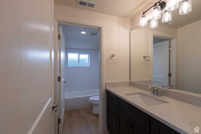 52 W 650 N Unit 3, Salem, UT 84653 - bathroom with vanity, toilet, wood finished floors, and a bathtub