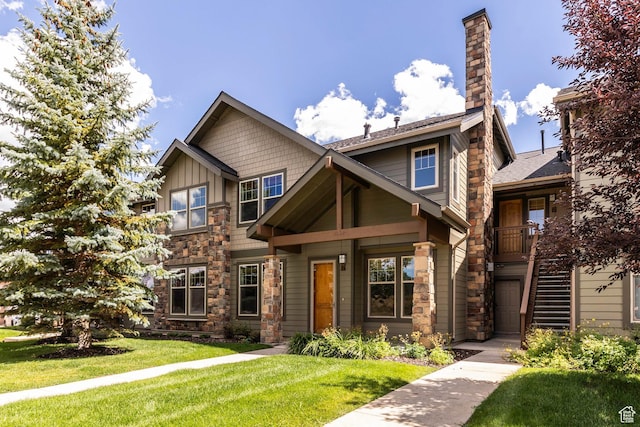 1746 W Redstone Ave # G, Park City, UT 84098 - craftsman-style home with a front lawn