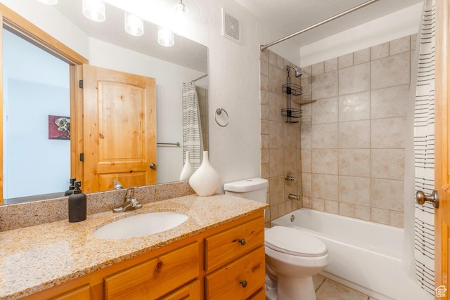 1746 W Redstone Ave # G, Park City, UT 84098 - full bathroom featuring tile patterned flooring, shower / tub combo, vanity, and toilet