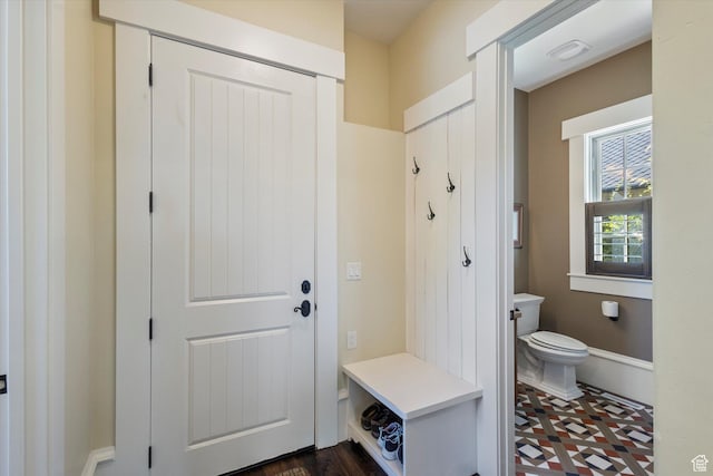 mudroom featuring baseboards and visible vents