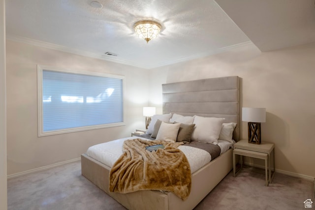 3880 E Thousand Oaks Cir, Salt Lake City, UT 84124 - bedroom with crown molding, baseboards, visible vents, and light carpet
