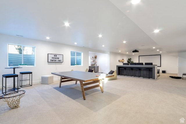 165 S Farmhouse Cir, Kaysville, UT 84037 - playroom featuring light carpet, baseboards, and recessed lighting