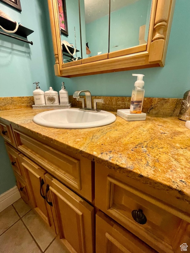 221 N 100 E, Price, UT 84501 - bathroom featuring vanity and tile patterned floors