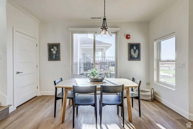 1240 E Villa Way Unit 64, Washington, UT 84780 - dining room featuring a healthy amount of sunlight, light wood-style floors, and baseboards