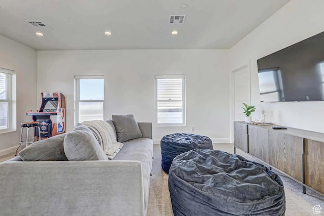 1240 E Villa Way Unit 64, Washington, UT 84780 - living area with a wealth of natural light, visible vents, and recessed lighting