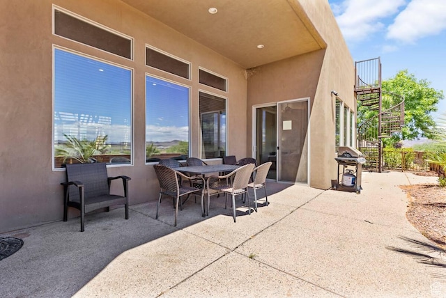 3193 S 4900 W, Hurricane, UT 84737 - view of patio with fence, stairway, and outdoor dining space