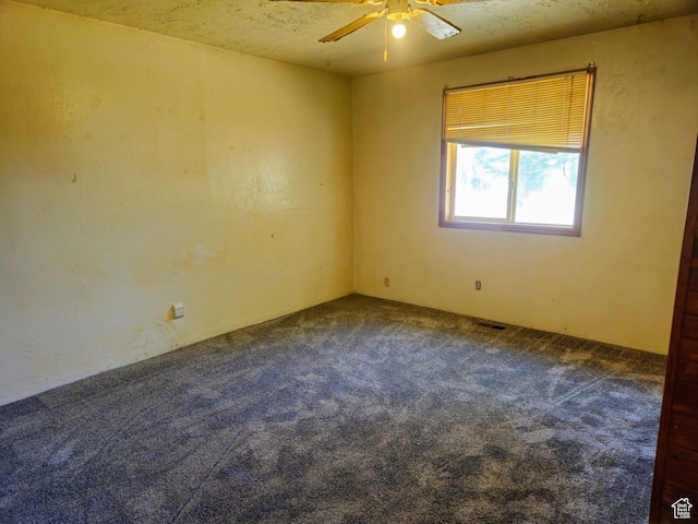 674 N 6th St, Montpelier, ID 83254 - carpeted empty room with a textured ceiling and ceiling fan
