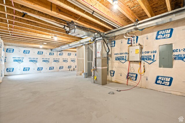 1264 N Berra Blvd Unit 133, Tooele, UT 84074 - unfinished basement featuring heating unit and electric panel