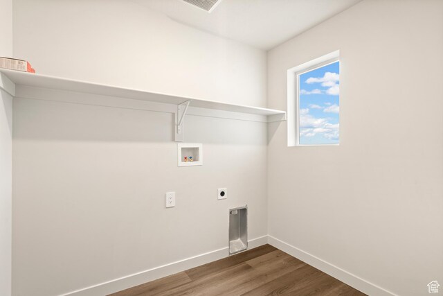 1264 N Berra Blvd Unit 133, Tooele, UT 84074 - washroom with laundry area, wood finished floors, baseboards, washer hookup, and hookup for an electric dryer