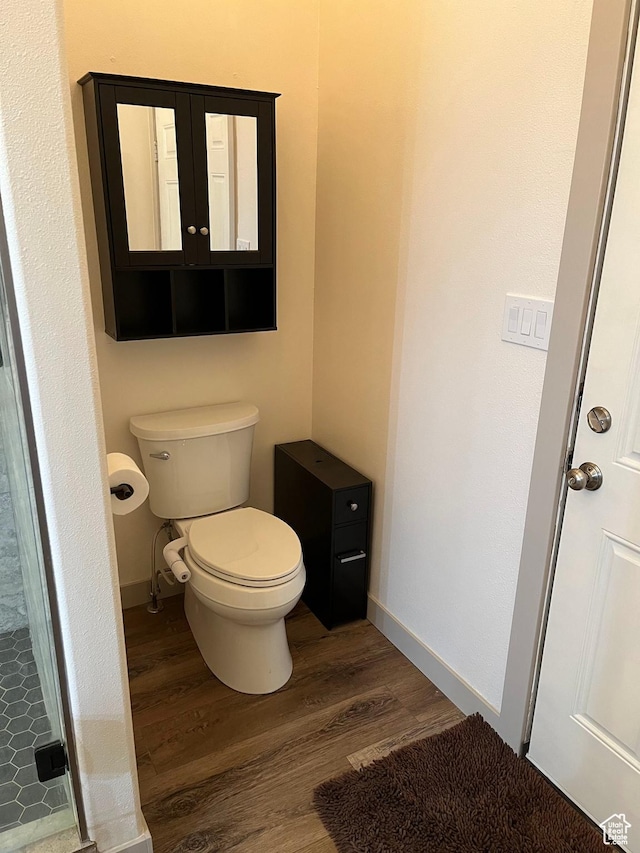 687 E 175 N, Lindon, UT 84042 - bathroom with baseboards, toilet, and wood finished floors