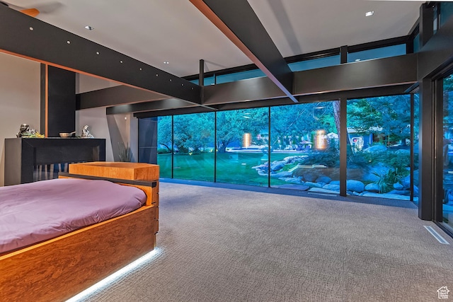 bedroom with carpet floors