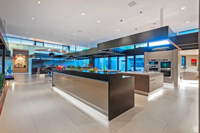 reception with a sink