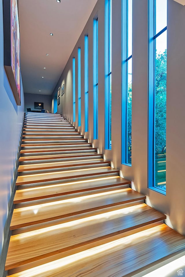 interior space with recessed lighting