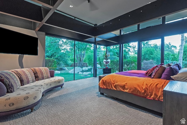 view of carpeted bedroom