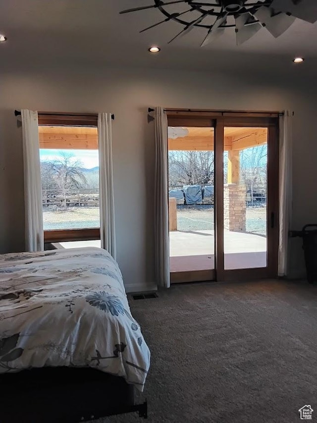 630 W 150 S, Torrey, UT 84775 - carpeted bedroom with access to outside, multiple windows, and recessed lighting
