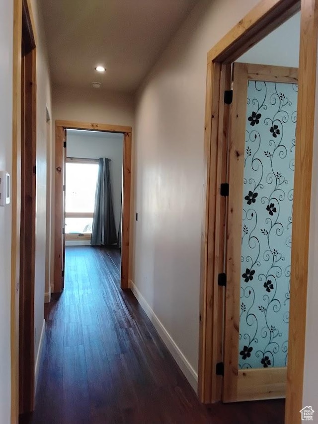 630 W 150 S, Torrey, UT 84775 - corridor with baseboards, recessed lighting, and dark wood-type flooring