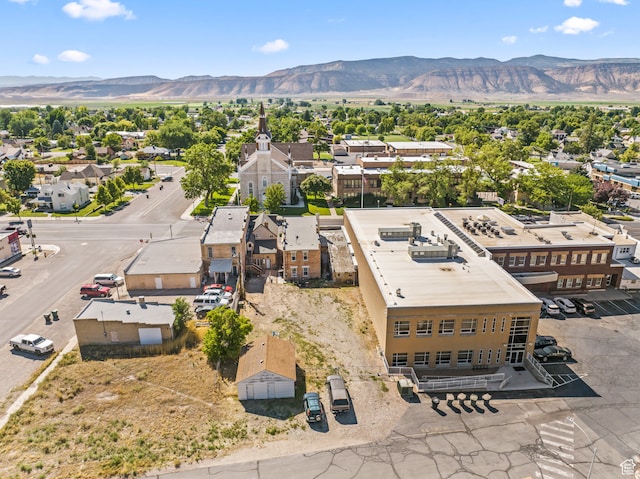 69 S Main St, Manti, UT 84642 - birds eye view of property with a mountain view