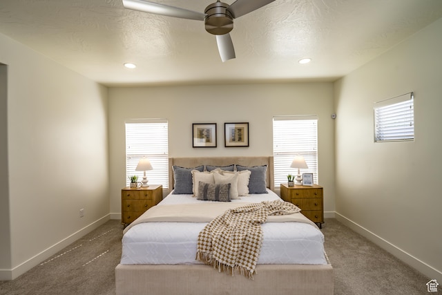 3385 S Marblewood Dr, St George, UT 84790 - bedroom featuring ceiling fan and carpet flooring
