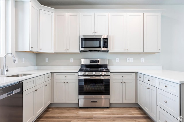 1082 S 2810 E, Spanish Fork, UT 84660 - kitchen featuring light countertops, light wood-style floors, a sink, and stainless steel appliances