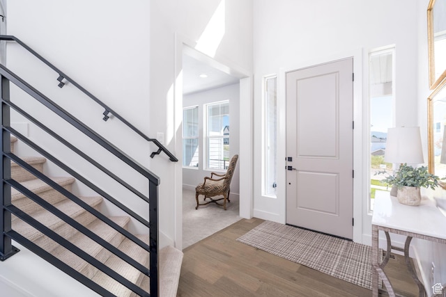 291 E 1980 N, Heber City, UT 84032 - entrance foyer featuring stairway, baseboards, and wood finished floors