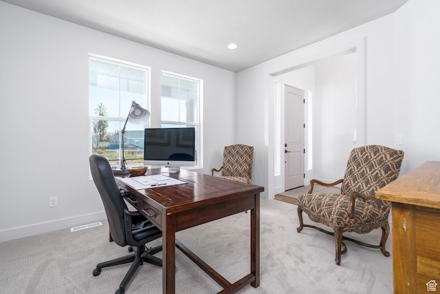 291 E 1980 N, Heber City, UT 84032 - office featuring recessed lighting, light carpet, visible vents, and baseboards