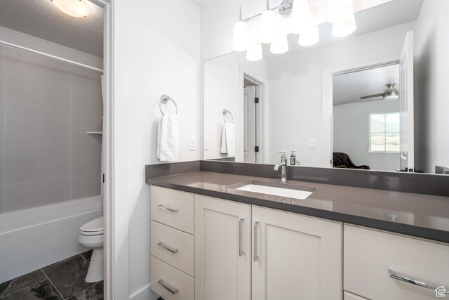 291 E 1980 N, Heber City, UT 84032 - full bath with toilet, washtub / shower combination, vanity, and a ceiling fan