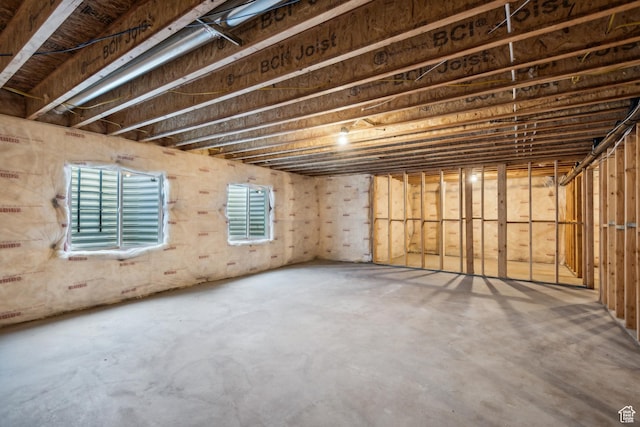 view of basement