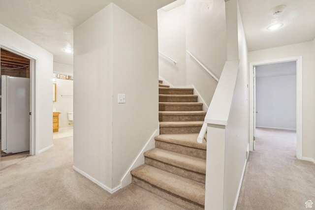 678 Eagle Way, Fruit Heights, UT 84037 - stairs featuring recessed lighting, carpet floors, and baseboards