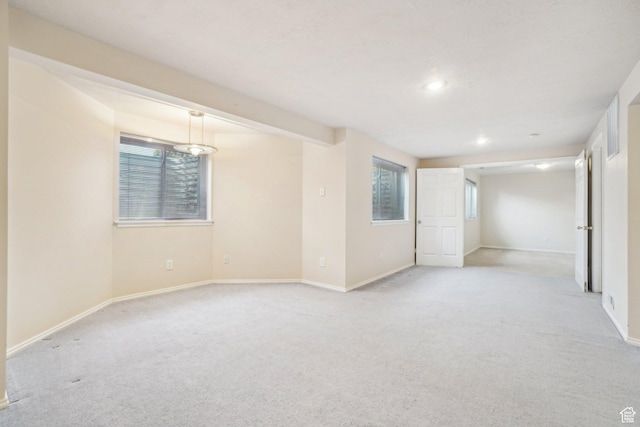 678 Eagle Way, Fruit Heights, UT 84037 - basement featuring recessed lighting, baseboards, and light colored carpet