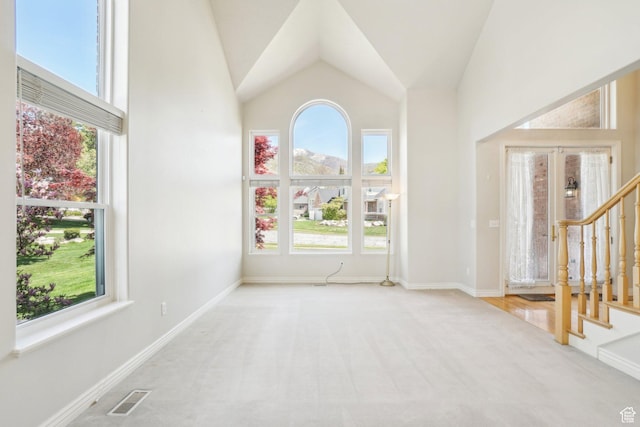 678 Eagle Way, Fruit Heights, UT 84037 - interior space with visible vents, stairs, and a wealth of natural light