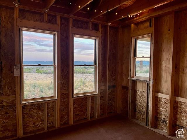 miscellaneous room featuring a water view