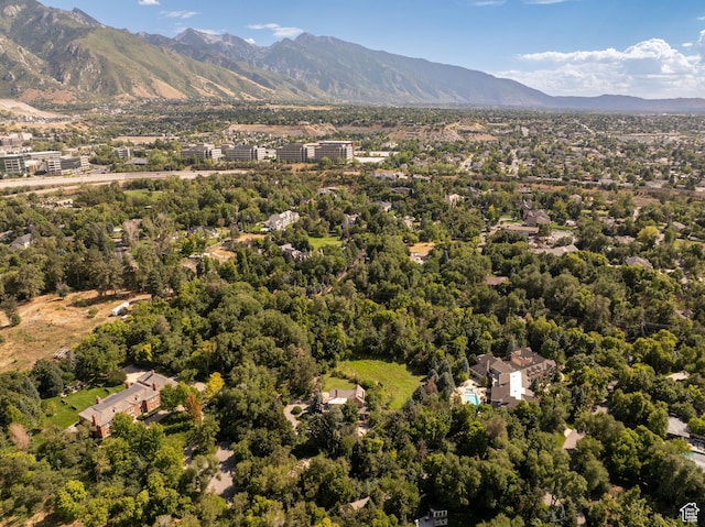 2633 E 6200 S, Holladay, UT 84121 - aerial overview of property's location with mountains
