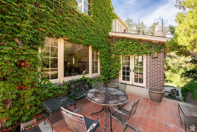 2633 E 6200 S, Holladay, UT 84121 - view of patio featuring french doors and outdoor dining space