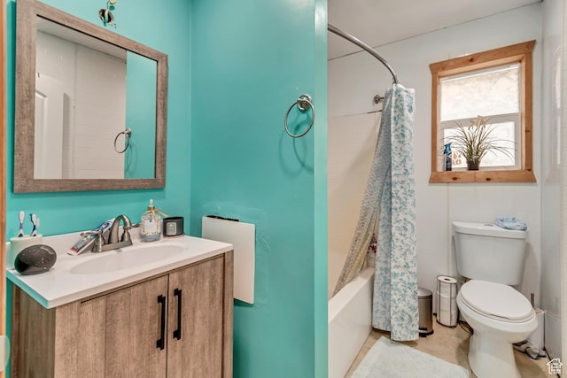 2778 S Cyprus Ln, Magna, UT 84044 - full bathroom featuring toilet, shower / tub combo, and vanity