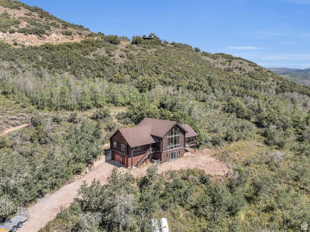 5404 Mountain Vw, Kamas, UT 84036 - aerial view featuring a wooded view and a mountain view