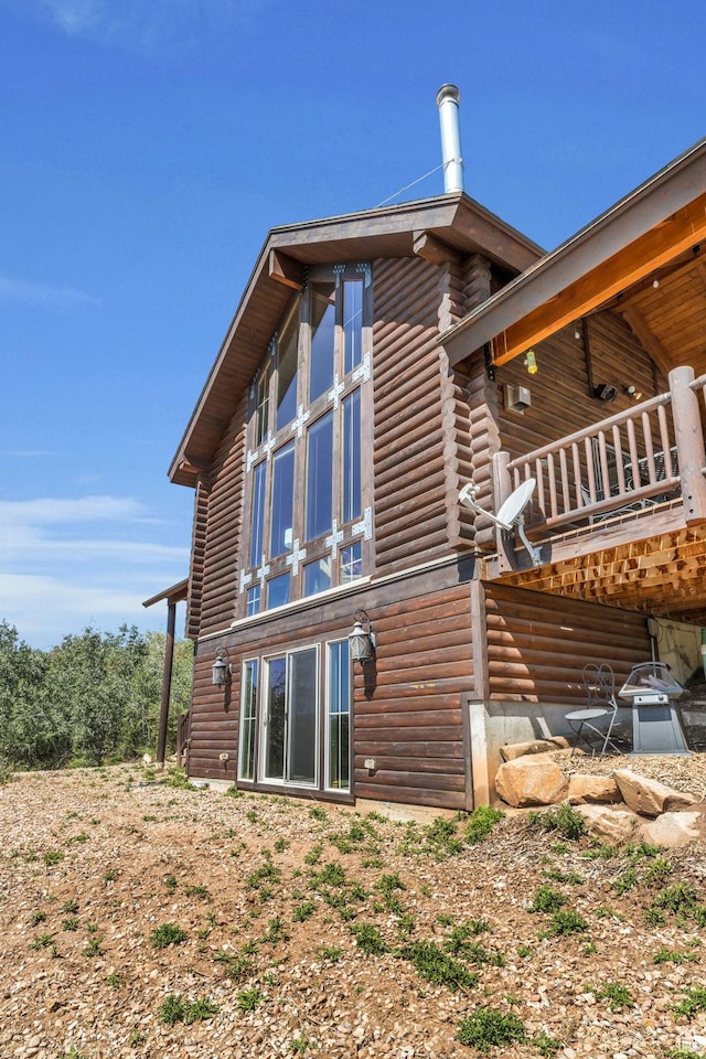 5404 Mountain Vw, Kamas, UT 84036 - back of house featuring log exterior